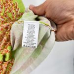 Quacker Factory  Rhinestones Button Front Short Sleeve‎ Cardigan Green Orange 1X Photo 9