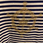Newport News  Nautical t-shirt with gold embellishment with a boat wheel design Photo 2
