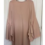 Boston Proper Light Pink Bell Sleeve Mini Sweatshirt Dress Size Large Comfy Photo 1