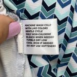 Lady Hagen  Golf Shirt Long Sleeve Blue Green White Geometric Pattern Size Small Photo 9