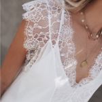 VICI Lovestitch FROM A DREAM LACE TOP Ivory White sz Medium Photo 2