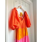 Farm Rio  Tiered Colorblock Maxi‎ Dress Paris Summer Rainbow Sundress Blogger Fav Photo 6