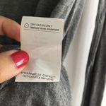 Vince  Silk Trim Long Sleeve Tee‎ Top Gray Knit Womens Size XS Crewneck Hi Low Photo 4