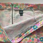 Wild Fable notch seamed denim cotton neon floral mini skirt, size 18 Photo 5