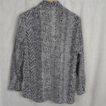 Ladies' Vintage Sheplers Leopard Print Western Shirt Size 14 Blue Photo 4