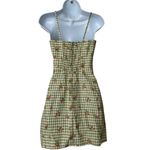 Reformation Roarke Linen Dress Patio Floral Checkered Feminine Dress 4 Photo 2