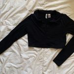 Divided Long Sleeve Crop Top Photo 0