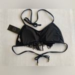Relleciga  Women’s Tassel Bandeau Black Bikini‎ Top 
Size S Photo 3