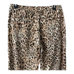 Banana Republic Slim Tencel leopard print pull on pants elastic waist small Photo 1