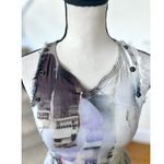 Diesel Vintage  Abstract City Print White Black Peplum Sheath Mini Dress Photo 2