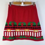 Derek Heart Ugly Christmas Sweater Skirt Knit Medium With Love Derek Red Green NWOT A Line Photo 8