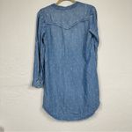Cloth & Stone Blue Chambray Shirt Dress Womens S Beachy Coastal Cowboy Anthro Photo 4