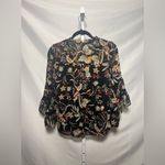 DR2 Floral Bell Sleeve Peasant Blouse Top Photo 3