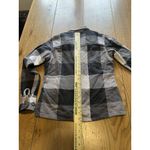 Cabela's Long Sleeve Button Flannel Shirt Jacket Women's Gray Check Size Small Photo 8