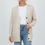 Madewell Beige Knit Cardigan Sweater XXS V Neck Button Front Long Sleeve Pockets Photo 9
