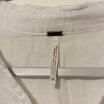 Free People  Best Of Me Top Size XS Button Down Shirt Oversized White Cotton Boho Photo 4