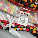 Tyr. Womens Check Diamondfit Workout Bikini Set Drawstring Red Orange XL Photo 7