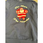 Old Navy Navy Blue Santa The More The Merrier Graphic Sweatshirt Women's Medium Photo 1