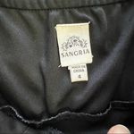 NWT SANGRIA Lined 100% Silk Dress Black Blue Geometric With Side Zip Sz 4 Boho Photo 6