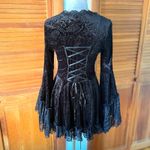 Dark in Love Gothic Victorian Vampire Vkei Black Velvet & Lace Mini Dress M Size M Photo 7