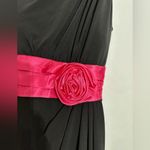 City Studios City Studio One Shoulder Black Dress Y2K Pink Satin Sash Size Small Photo 3