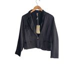 Raquel Allegra Pebble Satin Avalon Jacket Black Size 4 Photo 2