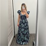 Free People Sundrenched Maxi Dress in Emerald Combo Photo 5