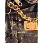 Badgley Mischka  Leather hobo bag wi/gold accents BEAUTIFUL Classic design Photo 8