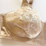 Playtex Secrets Underwire Bra Floral Jacquard Full Coverage Beige 40D Plus Size Tan Size undefined Photo 3