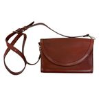 Nisolo Cleo Convertible Crossbody Bag Brandy Woven Leather Brown Photo 3