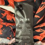 Anthropologie  The Somerset Jumpsuit Satin Black Red Floral Print V Neck Small Photo 10