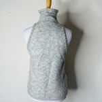 ZARA  Gray Rhinestone Trim High Neck Sweater Top Photo 7