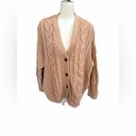 Quince Cable Knit Cardigan - Brown Photo 2