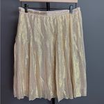 Alexia Admor Alexia Admour Gold Silk Shimmer Pleated Skirt M Photo 0