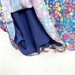 STAUD NWT  Size 10 Milla Rainbow Flower Print Puff Sleeve V Neck Mini Dress Photo 7