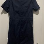 Navy blue V neck short sleeve denim dress Size M Photo 2