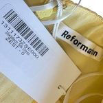 Reformation  Maddison 100% Silk Midi Dress Halter Yellow Zest Satin Size 0 NWT Photo 8