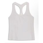 Lululemon Cool Racerback Shorter Length *Nulu White Racerback Tank Top Size 10 Photo 7