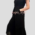 Lush Clothing Lush black jumpsuit, pallazzo pants capri summer spring minimalist dressy Photo 2
