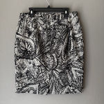 Loft sz 4 black white abstract mini skirt Photo 5