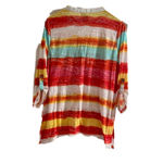 Multiples Women’s XL  Brand Bright Colored Striped Shirt Photo 1
