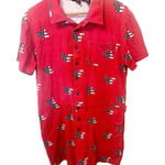 Disney ‎ Mickey Mouse Red American Flag Short Sleeve Cotton Romper Photo 0