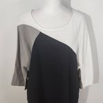 For Cynthia  Linen Shift Dress Size Medium Linen Colorblock Dress Photo 2