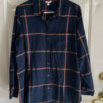 Sonoma  Goods for Life Women’s Everyday Button‎ Down Plaid Long Sleeve Shirt XL Photo 0