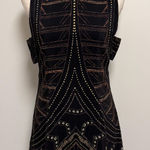 Stone Cold Fox Black Silk Mock Neck Sleeveless Side Cut Outs Short Dress 3 US 6 Photo 0