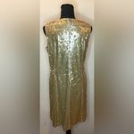 Doncaster - Gold tank top mini-length party sequence dress Size 4 Photo 2