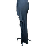 Rickie Freeman‎ Teri Jon Black Flutter Sleeve Ruffle Long Gown Size 8 Photo 3