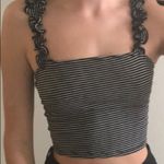 Mind Code ‎Striped Ruffle Strap Top Photo 4