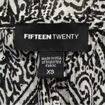 Fifteen Twenty Black White Gold Tie Neck Blouse Women’s XS Photo 1