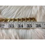 VINTAGE WOVEN/TWISTED METAL WIRE BELT GOLD TONE ADJUSTABLE 36" Photo 6
